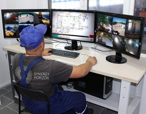 Operator of the production line for drying of bulk materials